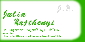 julia majthenyi business card